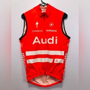 Castelli Audi of Bellevue Cycling Team Vest Jersey Red Mens Medium